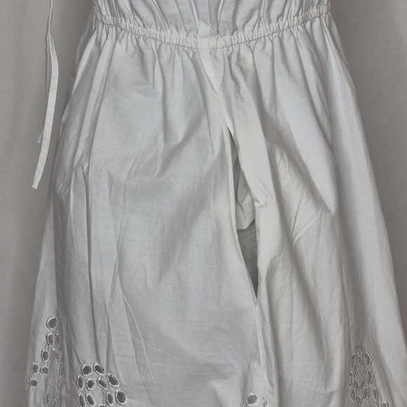 Madewell Embroidered Eyelet Tank Midi Dress in White Poplin Adjustable Strap - 6 - Picture 10 of 16